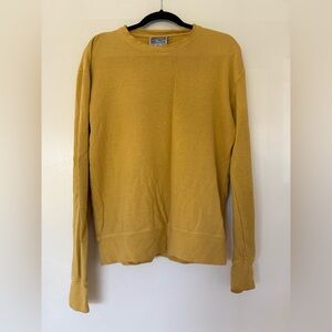 Jungmaven Tahoe Crewneck sweatshirt in Sunshine Yellow.